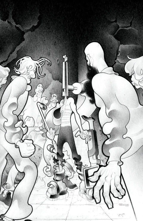 FACELESS AND THE FAMILY MAZE OF THE MECHANICAL ALIENS #4 CVR C INC 1:10 MATT LESNIEWSKI B&W VAR 1:10 Oni Press Matt Lesniewski Matt Lesniewski Matt Lesniewski