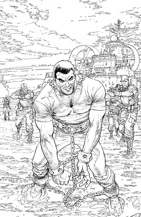 FORT PSYCHO #1 CVR H INC 1:20 DUSTIN WEAVER B&W VAR 1:20 Oni Press Matt Kindt Brian Hurtt Dustin Weaver