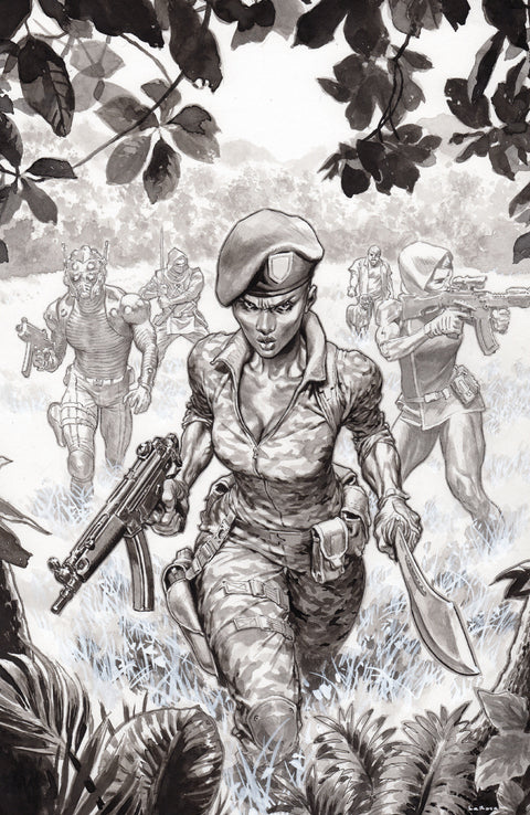 Fort Psycho #4 Cover C Lewis LaRosa B&W 1:20 Var 1:20 Oni Press Matt Kindt Brian Hurtt Lewis LaRosa