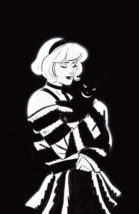 Sabrina the Teenage Witch #3 Cover F Lauren Knight B&W 1:100 Var 1:100 Oni Press Corinna Bechko Kano Lauren Knight