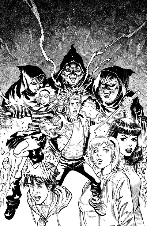 Archie in Hell #2 Cover G Dustin Weaver B&W 1:100 Var 1:100 Oni Press Patrick Horvath Tyler Crook Dustin Weaver