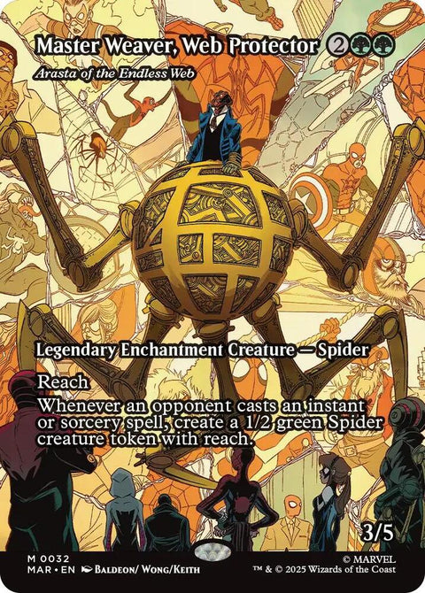 Master Weaver, Web Protector - Arasta of the Endless Web (Borderless) (Foil)