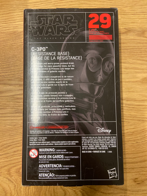 Star Wars: The Black Series - #29 C-3PO (Resistance Base) (2016) Disney / Hasbro 6 in
