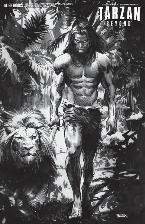 Tarzan Beyond 3 Comic Dan Panosian B&W Variant Alien Books 2026