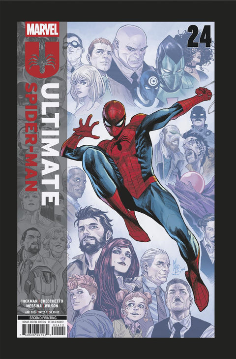 ULTIMATE SPIDER-MAN #24 MARCO CHECCHETTO 2ND PRINTING VARIANT Marvel Jonathan Hickman Marco Checchetto Marco Checchetto