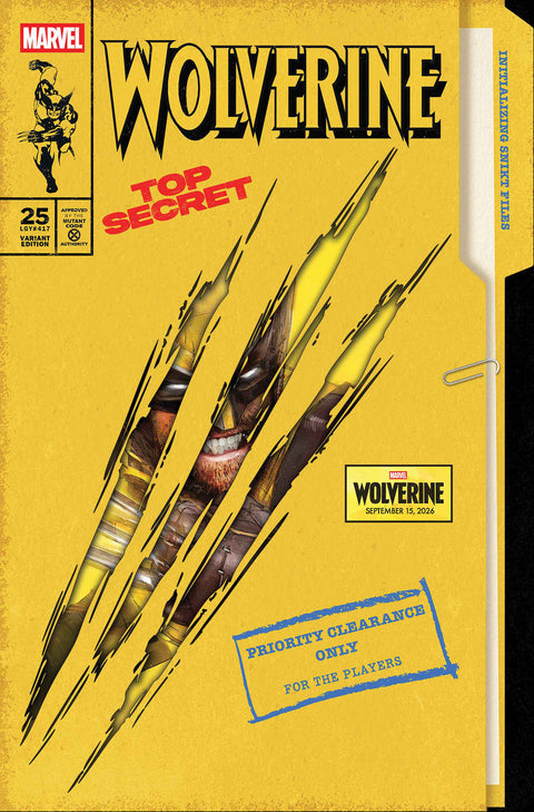 Wolverine, Vol. 8 25 Comic Jock Wolverine Game Variant Marvel Comics 2026