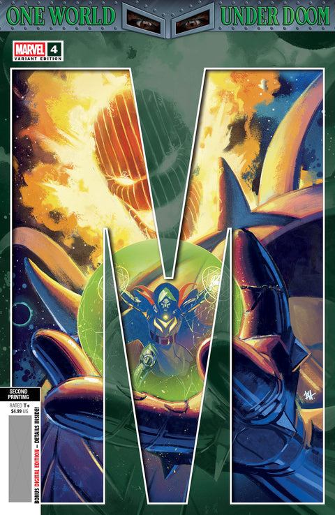 One World Under Doom 4 Comic 2nd Printing Ben Harvey Marvel Comics 2025