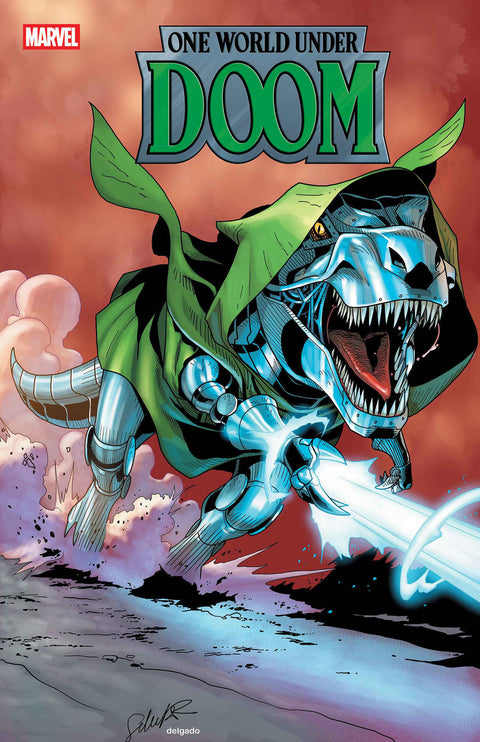 One World Under Doom 8 Comic Salvador Larroca Doomasaur Marvel Comics 2025