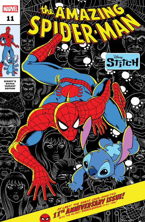 The Amazing Spider-Man, Vol. 7 11 Comic Luciano Vecchio Disney Stitch Variant Marvel Comics 2025