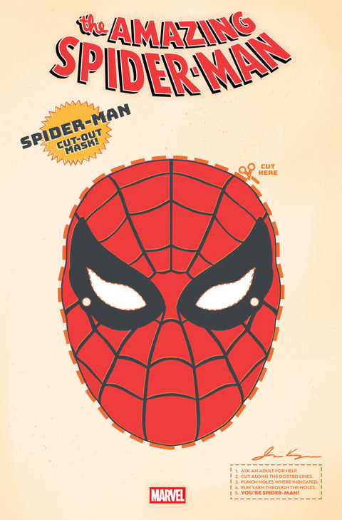 The Amazing Spider-Man, Vol. 7 11 Comic James Kerigan Retro Halloween Mask Variant Marvel Comics 2025