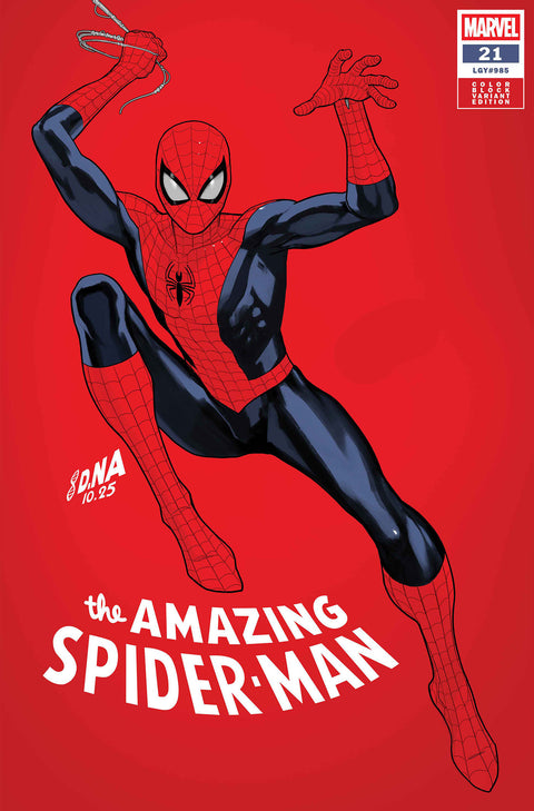 AMAZING SPIDER-MAN #21 DAVID NAKAYAMA COLOR BLOCK RED VARIANT Marvel Joe Kelly John Romita Jr. David Nakayama