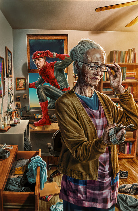 AMAZING SPIDER-MAN #35 LEE BERMEJO AMAZING VISIONS VIRGIN VARIANT 1:100 Marvel Joe Kelly Ed McGuinness Lee Bermejo