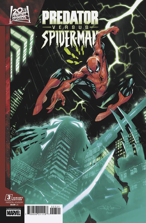 PREDATOR VS. SPIDER-MAN #3 PATRICK GLEASON VARIANT Marvel Benjamin Percy Marcelo Ferreira Patrick Gleason