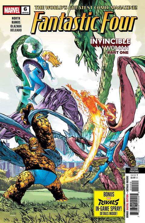 FANTASTIC FOUR #6 HUMBERTO RAMOS 2ND PRINTING VARIANT Marvel Ryan North Humberto Ramos Humberto Ramos
