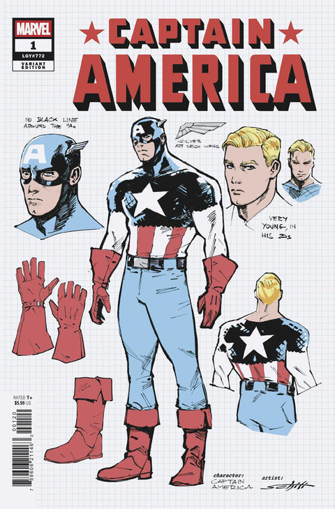 Captain America, Vol. 12 #1 (Cvr M) (2025) 1:10 Valerio Schiti Incentive Design