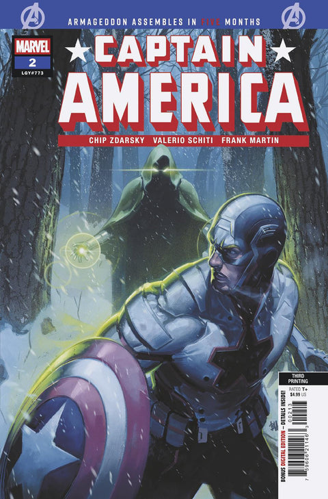 CAPTAIN AMERICA #2 BEN HARVEY 3RD PRINTING VARIANT Marvel Chip Zdarsky Valerio Schiti Ben Harvey