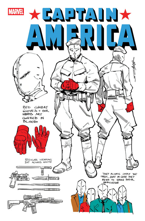 CAPTAIN AMERICA #18 VALERIO SCHITI DESIGN 1:10 VARIANT 1:10 Marvel Chip Zdarsky Valerio Schiti Valerio Schiti
