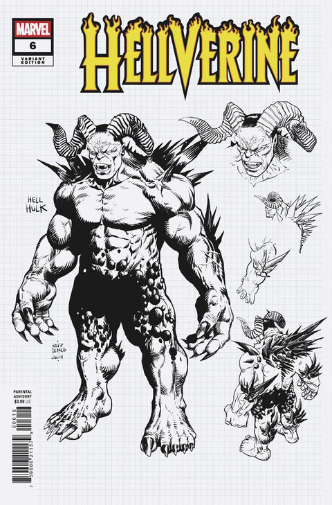 HELLVERINE #6 RAFFAELE IENCO DESIGN VARIANT 1:10 Marvel Benjamin Percy Raffaele Ienco Raffaele Ienco
