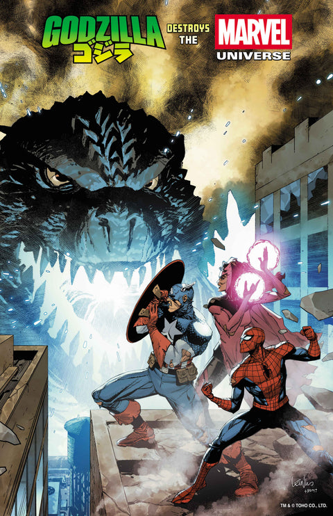 Godzilla Destroys the Marvel Universe 1 Comic Leinil Francis Yu Foil Variant Marvel Comics 2025
