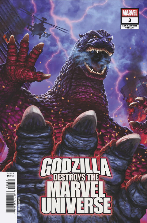 Godzilla Destroys the Marvel Universe 3 Comic Kaida Yuji Fan Favorite Variant Marvel Comics 2025