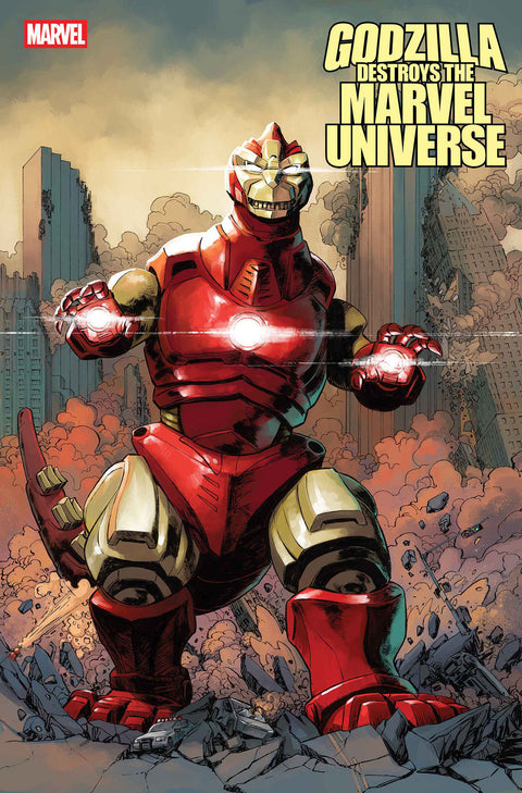Godzilla Destroys the Marvel Universe 3 Comic Dave Wachter Marvelized Iron Man-Zilla Variant Marvel Comics 2025