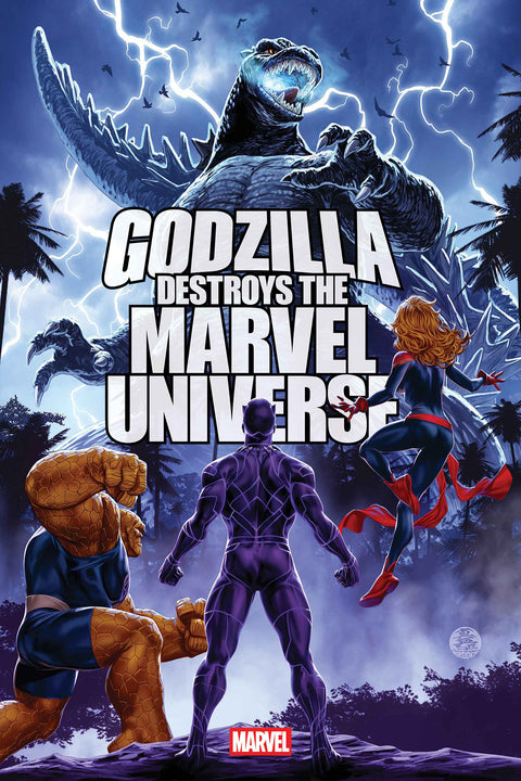 Godzilla Destroys the Marvel Universe 4 Comic Mark Brooks Marvel Comics 2025