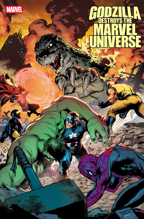 Godzilla Destroys the Marvel Universe 5 Comic Shinji Nishikawa Fan Favorite Variant Marvel Comics 2025