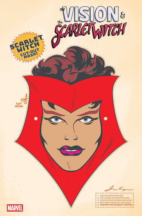The Vision & the Scarlet Witch, Vol. 3 5 Comic Retro Halloween Mask Variant Marvel Comics 2025