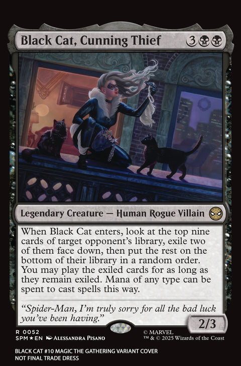 Black Cat, Vol. 3 10 Comic Alessandra Pisano Magic: The Gathering Variant Marvel Comics 2026
