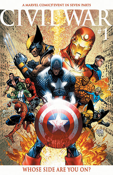 Civil War, Vol. 1 1 Comic Michael Turner Facsimile Foil Variant Marvel Comics 2025