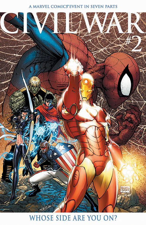 Civil War, Vol. 1 2 Comic Facsimile Michael Turner Foil Variant Marvel Comics 2025