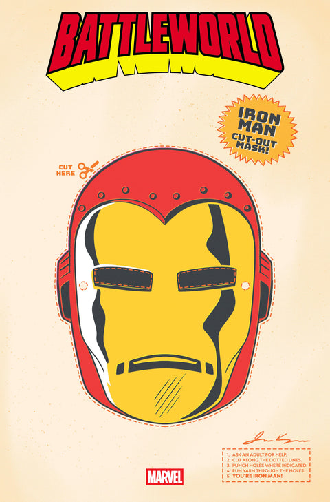 Battleworld 1 Comic Retro Halloween Mask Variant Marvel Comics 2025