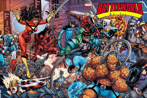 Battleworld 1 Comic Nick Bradshaw Connecting Wraparound Variant Marvel Comics 2025