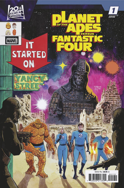 Planet of the Apes Vs. Fantastic Four 1 Comic German Peralta Homage Variant Marvel Comics 2026