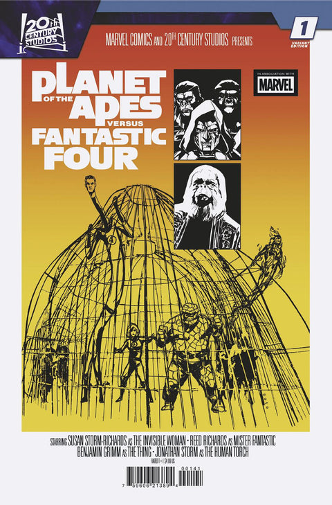 PLANET OF THE APES VS. FANTASTIC FOUR #1 PHIL NOTO MOVIE HOMAGE VARIANT Marvel Josh Trujillo Andrea Di Vito Phil Noto
