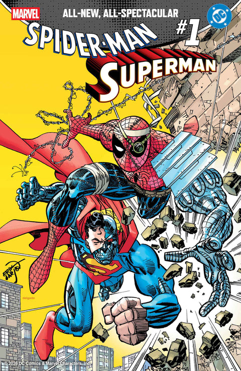 MARVEL/DC: SPIDER-MAN/SUPERMAN #1 ERIK LARSEN VARIANT Marvel Brad Meltzer Pepe Larraz Erik Larsen