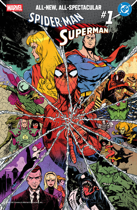 MARVEL/DC: SPIDER-MAN/SUPERMAN #1 SANFORD GREENE HOMAGE VARIANT Marvel Brad Meltzer Pepe Larraz Sanford Greene