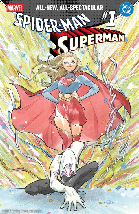 MARVEL/DC: SPIDER-MAN/SUPERMAN #1 PEACH MOMOKO VARIANT Marvel Brad Meltzer Pepe Larraz Peach Momoko