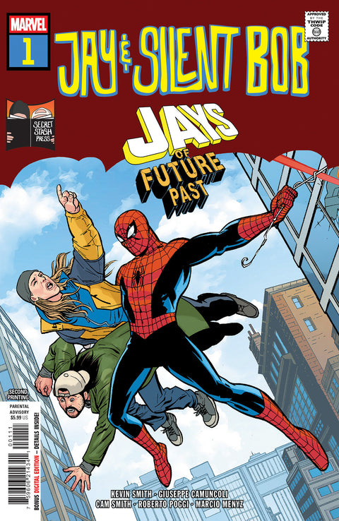 JAY & SILENT BOB: JAYS OF FUTURE PAST #1 GIUSEPPE CAMUNCOLI 2ND PRINTING VARIANT Marvel TBA