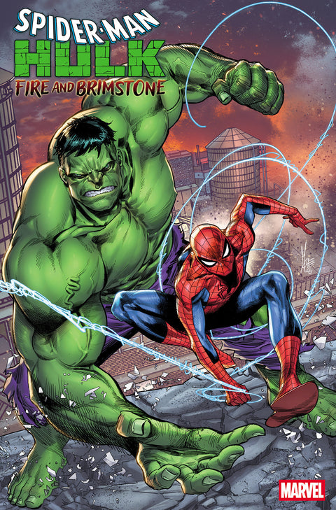 Spider-Man / Hulk: Fire and Brimstone 1 Comic Marco Checcetto Foil Variant Marvel Comics 2026