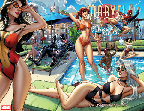MARVEL SWIMSUIT SPECIAL: BRAND NEW BEACH DAY #1 WRAPAROUND COVER Marvel Cody Ziglar Pasqual Ferry J Scott Campbell