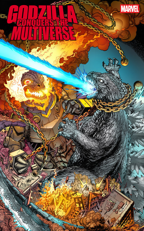 Godzilla Conquers the Multiverse 3 Comic Mark Bagley Heisei Vs. Marvel Variant Marvel Comics 2026