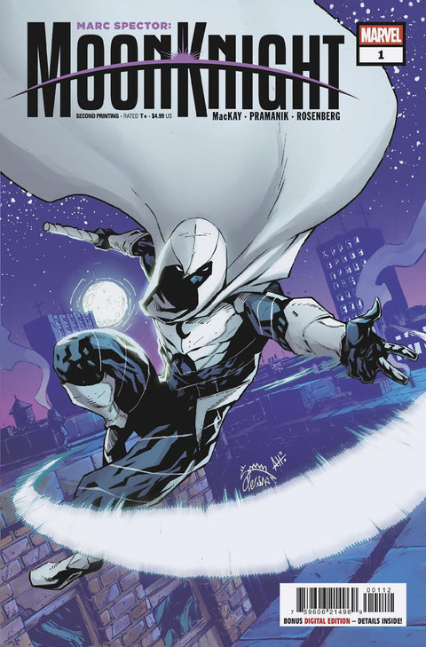 MARC SPECTOR: MOON KNIGHT #1 RYAN STEGMAN 2ND PRINTING VARIANT Marvel Jed MacKay Devmalya Pramanik Ryan Stegman