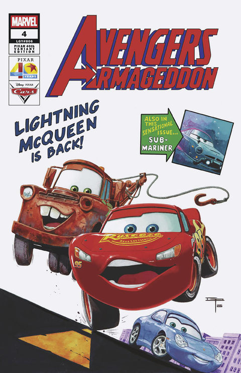 Avengers: Armageddon 4 Comic Germán Peralta Pixar 40th Anniversary Variant Marvel Comics 2026
