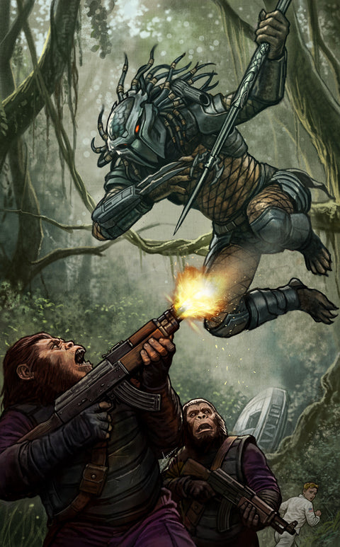 PREDATOR VS. THE PLANET OF THE APES #1 STONEHOUSE VIRGIN VARIANT 1:100 Marvel Greg Pak Alan Robinson Stonehouse