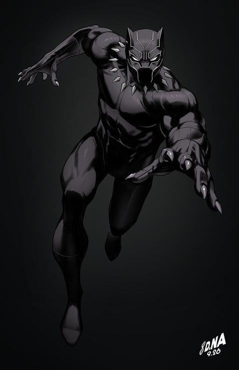 BLACK PANTHER/NAMOR: DOOMED #4 DAVID NAKAYAMA COLOR BLOCK BLACK VIRGIN 1:50 VARIANT 1:50 Marvel Ethan S. Parker Stefano Nesi David Nakayama