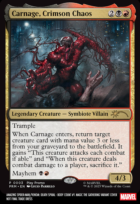 The Amazing Spider-Man / Venom: Death Spiral – Body Count 1 Comic Lucio Parrillo Magic: The Gathering Variant Marvel Comics 2026