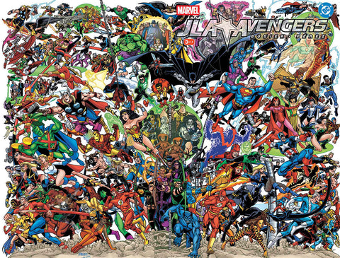 JLA/AVENGERS #3 FACSIMILE EDITION WRAPAROUND COVER Marvel Kurt Busiek George Perez George Perez