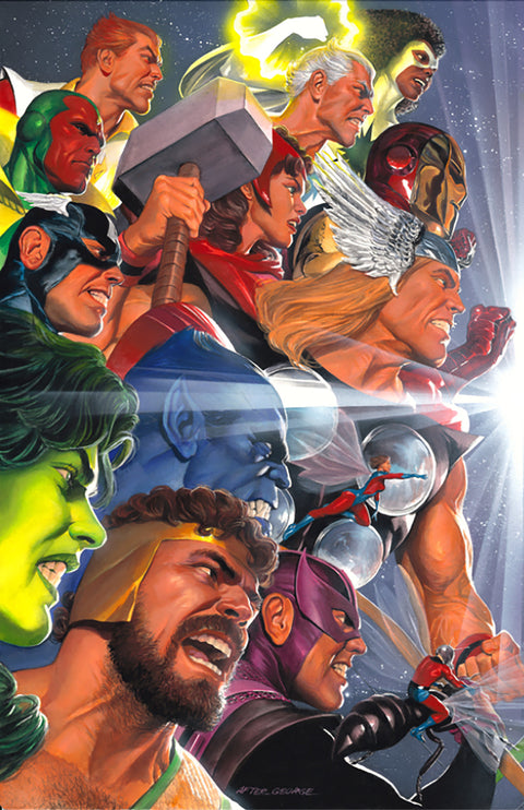 JLA/AVENGERS #3 FACSIMILE EDITION ALEX ROSS 2-PART CONNECTING VARIANT A Marvel Kurt Busiek George Perez Alex Ross