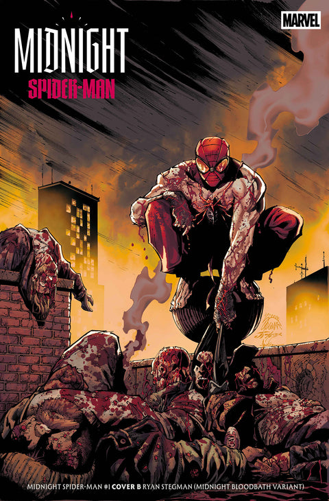 MIDNIGHT SPIDER-MAN #1 COVER B RYAN STEGMAN MIDNIGHT BLOODBATH VARIANT Marvel Phillip Kennedy Johnson SCIETRONC Ryan Stegman